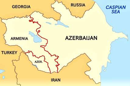 Karta Armenije i Azerbejdžana