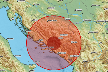 Zemljotres pogodio BiH: Epicentar kod Mostara